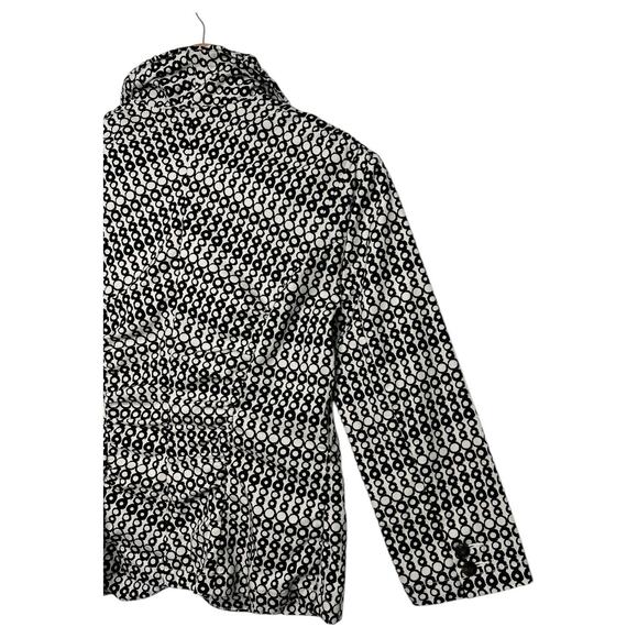 Cabi Blazer Womens 4 Black White Geometric Pockets 2 Button Du Jour Preppy 298 - Picture 8 of 11